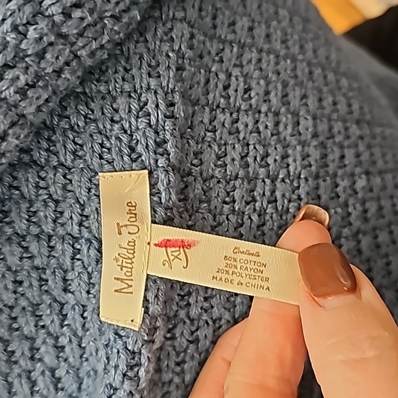 Matilda Jane Envision This Wrap thick knit blue cardigan sz XL - Picture 6 of 7